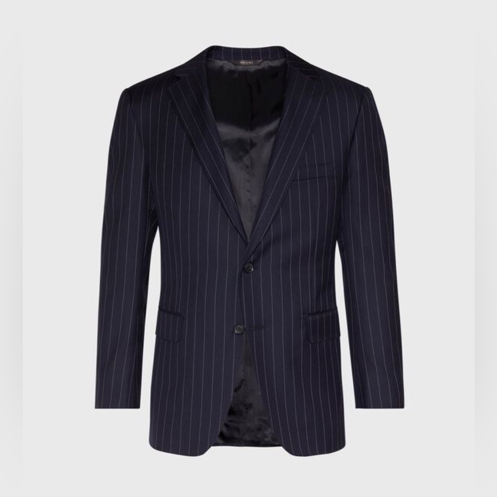 Paul Stuart Navy Pinstripe Classic Blazer